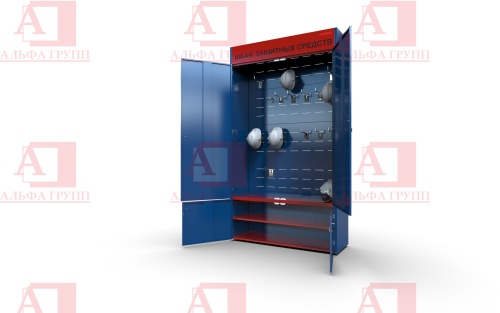 Шкаф СИЗ "Альфа-2" (расцветка "ТРАНСНЕФТЬ", цвет: Синий, красный) из стали с полимерным покрытием для энергоустановок. Шкаф СИЗ "Альфа-2" (расцветка "ТРАНСНЕФТЬ", цвет: Синий, красный) из стали с полимерным покрытием для энергоустановок.